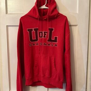 PressBox mens XL Red UofL Cardinals Hoodie vantage